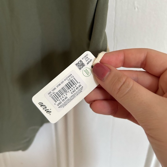 Aerie Smoothez Plunge Olive Green Bodysuit - Picture 2 of 4